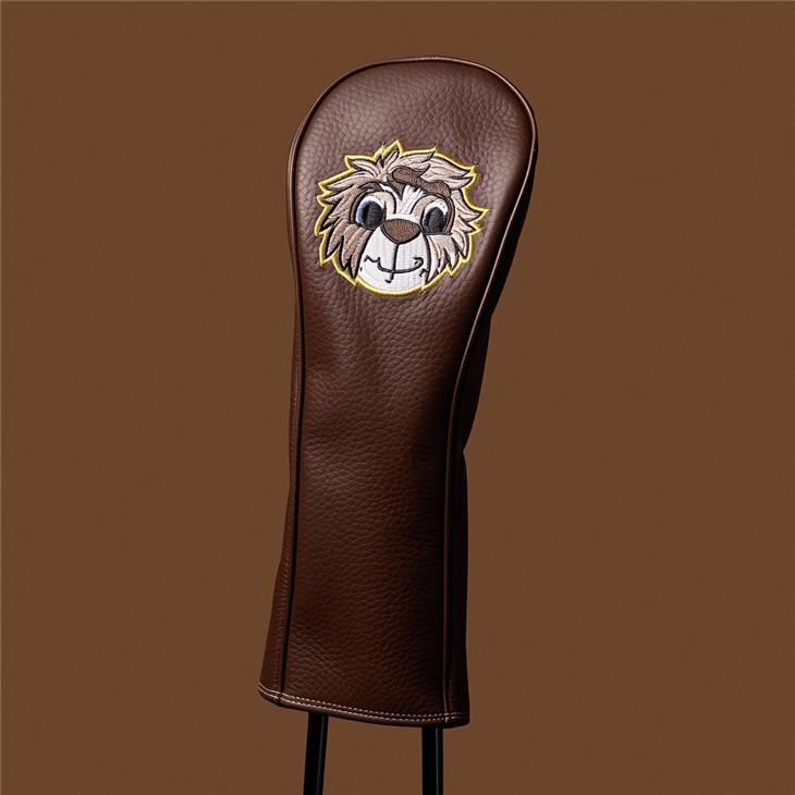 Drop Shipping Dog Embroidery Printed PU Faux Leather Golf Club Headcover Driver Cover