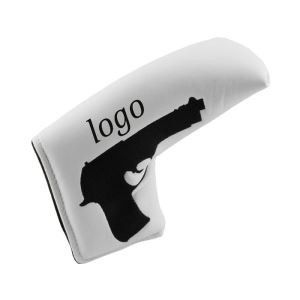 Baru White Pu Kulit Golf Putter Head Cover Customized Logo