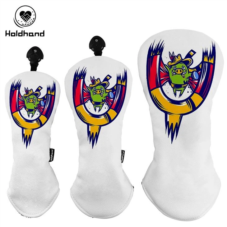 Harga Kilang Golf Custom Logo Highlight Design PU Leather OEM Driver Head Cover