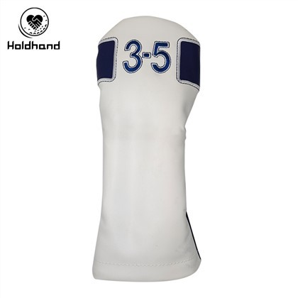 Wood Head Cover Advanced PU Leather Emboridery Golf Head Cover For Driver