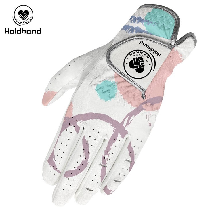 Fashion Design Printing Colorful Spann Premium Synthetic Golf Gloves