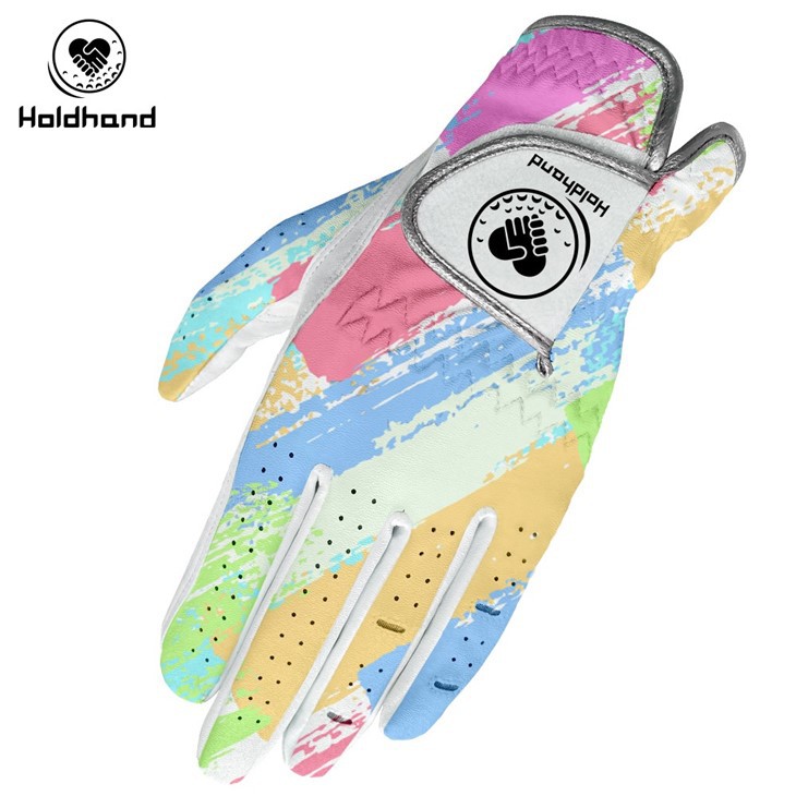 Fashion Design Printing Colorful Spann Premium Synthetic Golf Gloves