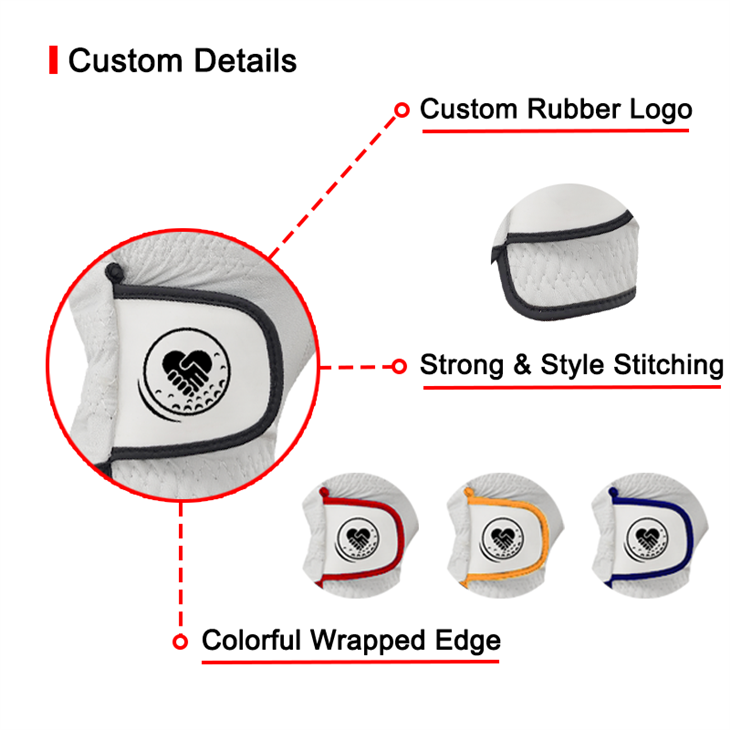 Fashion Design Printing Colorful Spann Premium Synthetic Golf Gloves